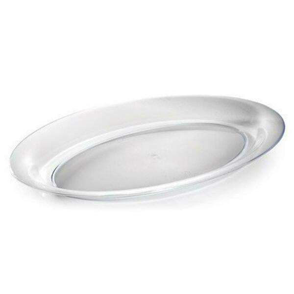 Fineline Settings 3511D-CL Clear 128 Oz. Oval Serving Bowl OVB09128.WH